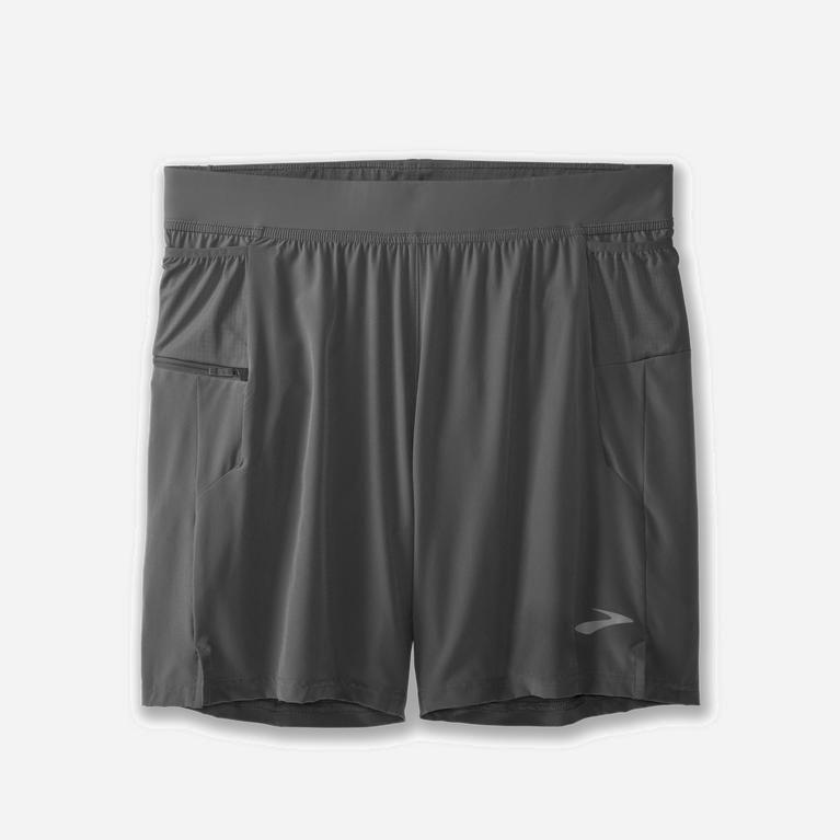 Brooks Sherpa 7 2-In-1 Hardloopshorts voor Heren Grijs (ZTFIA-3265)